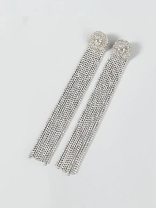 Nola Multi Diamante Tassel Earrings