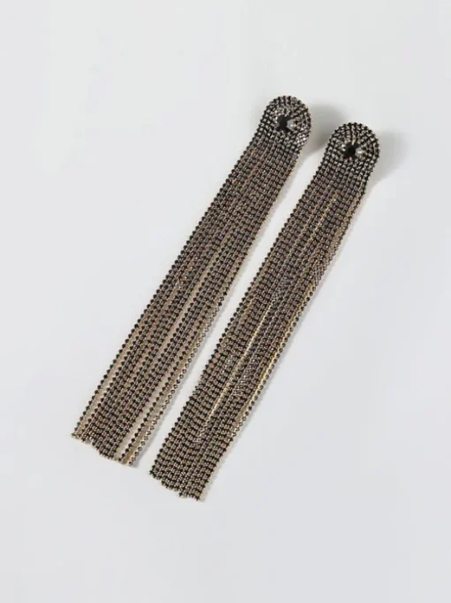 Nola Multi Diamante Tassel Earrings