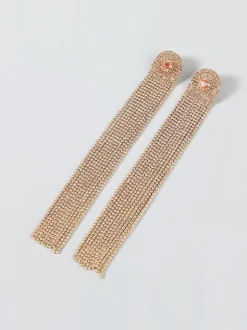 Nola Multi Diamante Tassel Earrings