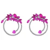 Opal Crystal Circle Earrings