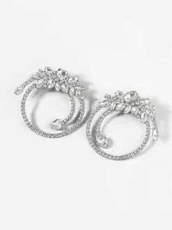 Opal Crystal Circle Earrings