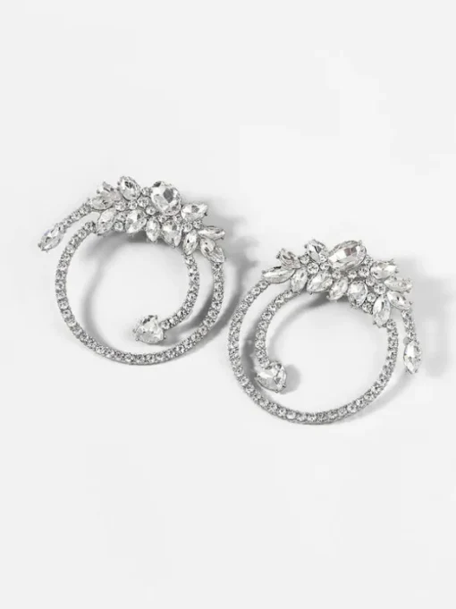 Opal Crystal Circle Earrings