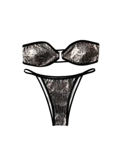 Oscar Snake Printed Bikini Two Piece Set