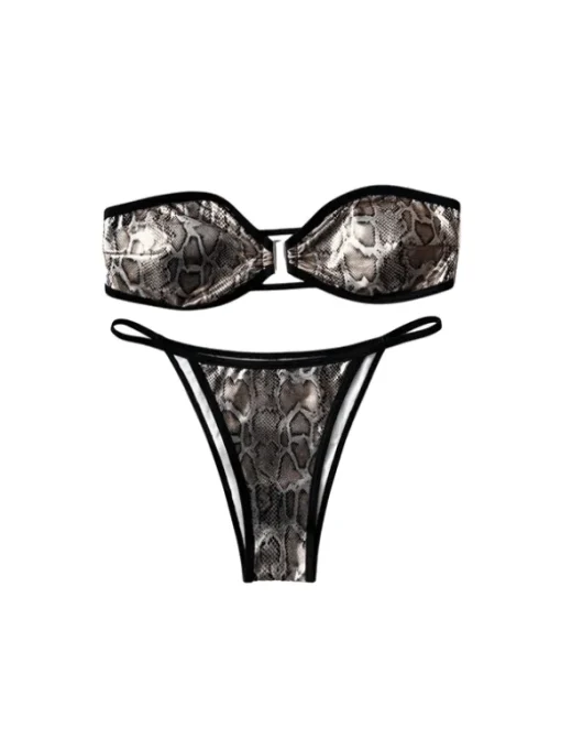 Oscar Snake Printed Bikini Two Piece Set
