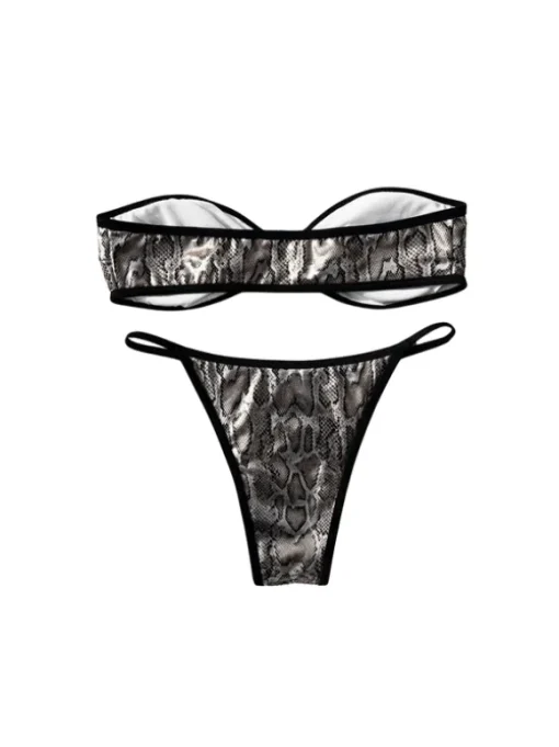 Oscar Snake Printed Bikini Two Piece Set