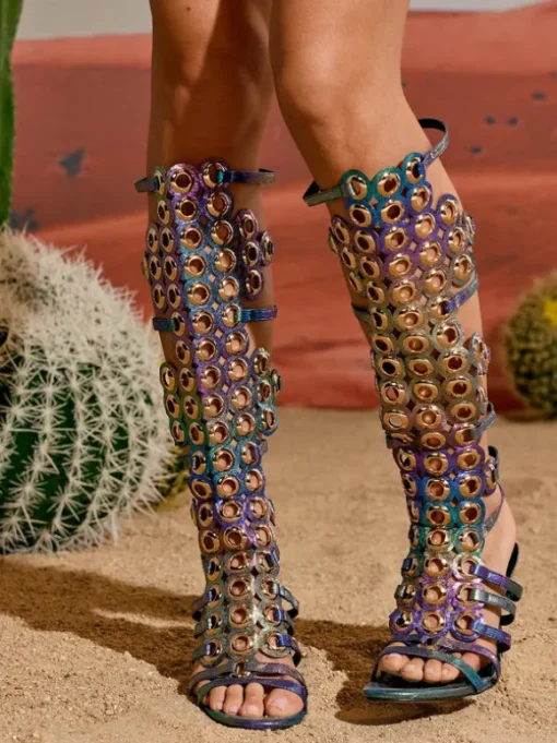 Ostara Circle Cutout Boots