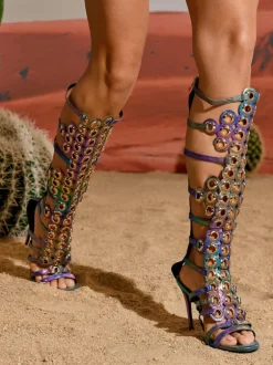 Ostara Circle Cutout Boots