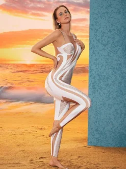 Perseus Rhinestone Printed Jumpsuit
