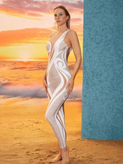 Perseus Rhinestone Printed Jumpsuit