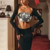 Quill Halterneck Armor Top In Silver