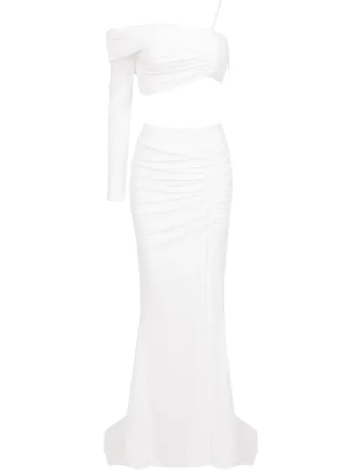 Raylan Ruched Split Skirt Set
