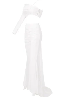 Raylan Ruched Split Skirt Set