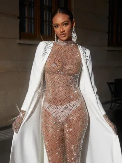 Roise Crystal Embellished Coat