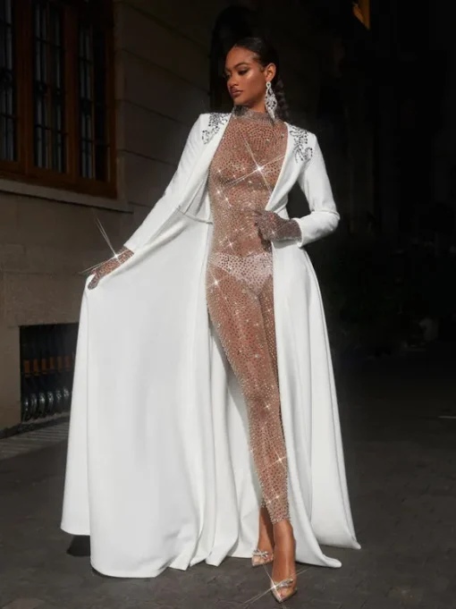 Roise Crystal Embellished Coat