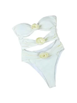 Rox Strapless Flower One Piece Swimsuit