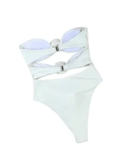 Rox Strapless Flower One Piece Swimsuit