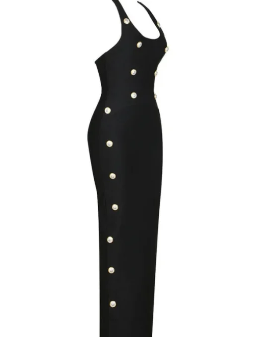 Sadie Button Embellished Bandage Dress