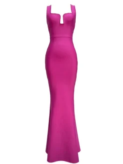 Sadira Bandage Maxi Dress In Hot Pink