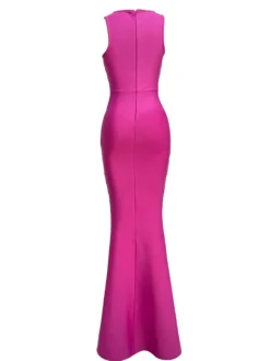 Sadira Bandage Maxi Dress In Hot Pink