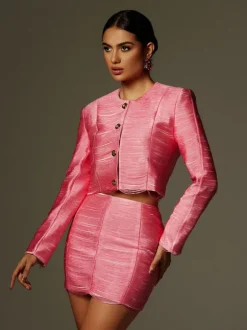 Sagebrush Long Sleeve Button Up Blazer Set