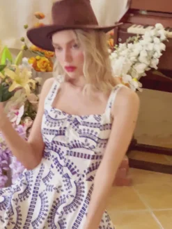 Shai Embroidered Hollow Mini Dress