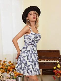 Shai Embroidered Hollow Mini Dress