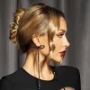 Shalini Rhinestone Bow Long Chain Earrings