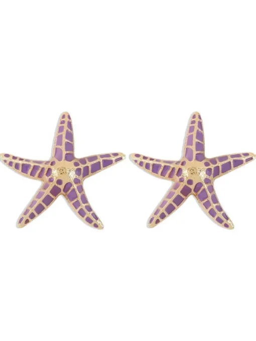 Shepherd Starfish Earrings In Purple