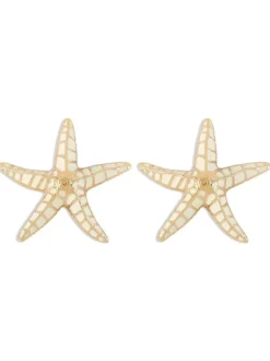 Shepherd Starfish Earrings In Beige