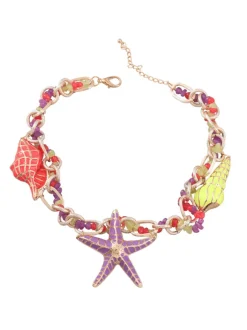 Shinju Conch Starfish Bead Necklace