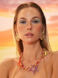 Shinju Conch Starfish Bead Necklace