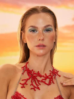 Suzume Red Coral Necklace
