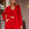 Tambi Long Sleeve Flower Blazer Set