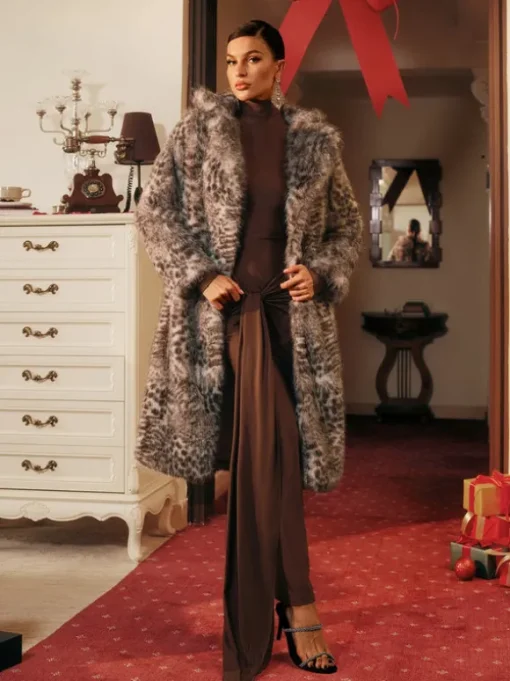 Tavares Leopard Faux Fur Coat