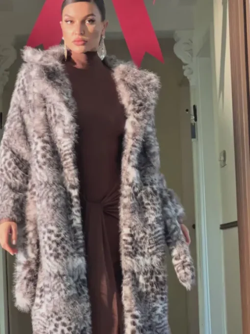 Tavares Leopard Faux Fur Coat