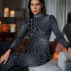 Teah Long Sleeve Cobweb Jumpsuit