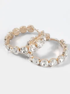 Terra Diamante Hoop Earrings