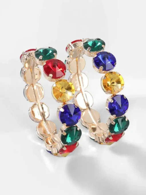Terra Diamante Hoop Earrings