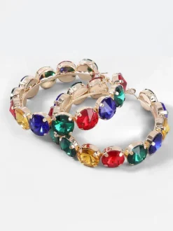 Terra Diamante Hoop Earrings