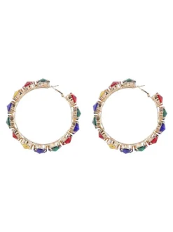 Terra Diamante Hoop Earrings