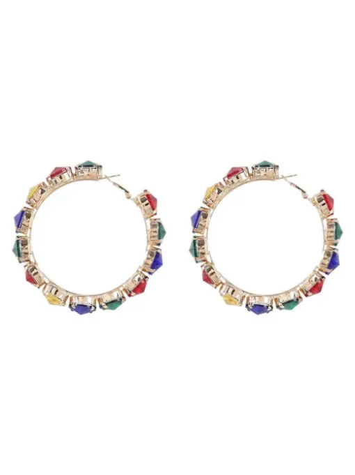 Terra Diamante Hoop Earrings