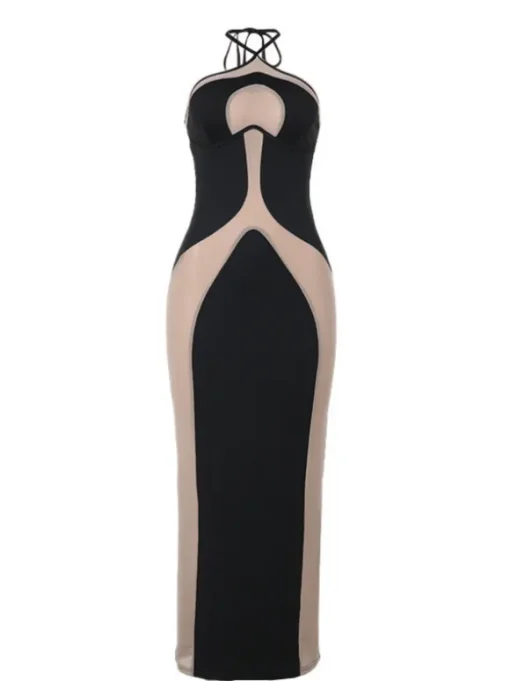 Thaliacea Halterneck Maxi Dress