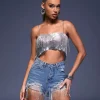 Tiera Spaghetti Fringe Chainmail Top