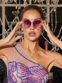 Tierney Butterfly Crystal Sunglasses