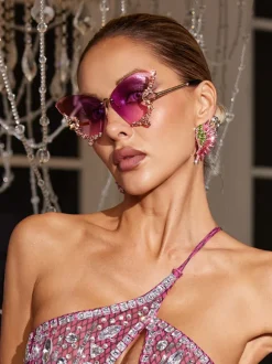 Tierney Butterfly Crystal Sunglasses