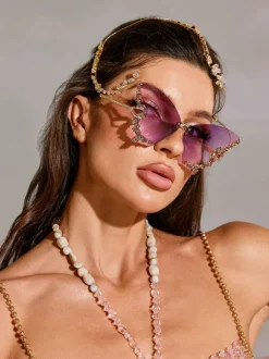 Tierney Butterfly Crystal Sunglasses