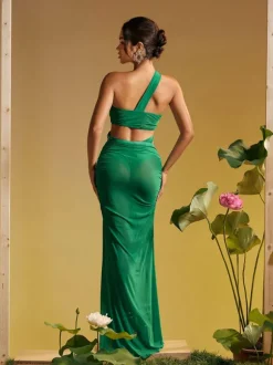 Tilly Draped Mesh Skirt Set