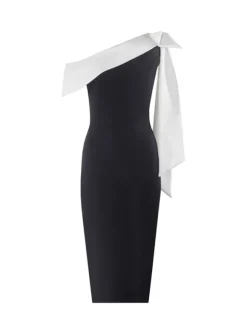 Tracy One Shoulder Bow Bandage Dress