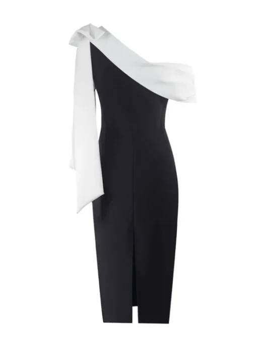 Tracy One Shoulder Bow Bandage Dress
