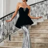 Trudy Strapless Velvet Mermaid Maxi Dress
